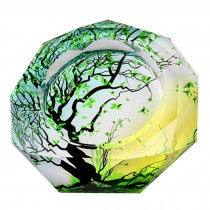 Green Wishing Tree Home Decor Beautiful Crystal Ashtray Glass Cigar Ashtray