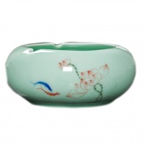 Hand-painted Porcelain Ashtray From Famous China Town,   Lotus Fish