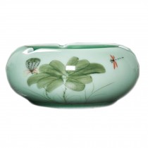 Hand-painted Porcelain Ashtray From Famous China Town,   Shower dragonfly