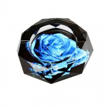 Beautiful Blue Rose Ashtray Creative Cigar Cigarette Glass Ashtray