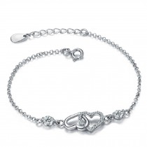 Fashion Eye-Catching 925 Silver Forever Love Bracelet Charm Bracelets