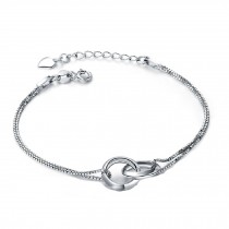 Fashion Eye-Catching 925 Silver Concentric rings Bracelet Charm Bracelets