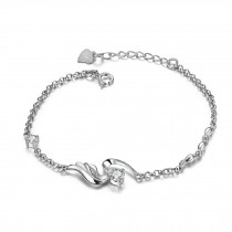 Fashion Eye-Catching 925 Silver Rhinestones Bracelet Charm Bracelets