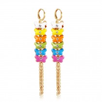 Bohemian Style Colorful Bow Earring Ear Stud Wrap Party Wedding