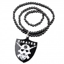 Hip-Hop Fashion Skull Shield Pendant Ball Bead Chain Necklace