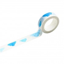 Sets of 4 Beautiful Masking Tape DIY Tape Craft Tape Decorative Sticky Paper, Blue, #01