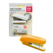 Mini Stapler/Desktop Stapler Hand Held stapler 12 Sheet Capacity White/Orange