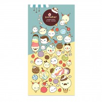 2 Sheets Lovely Stickers Sticker for Phone Diary Suitcase Decoration, Ice Cream