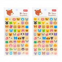 2 Sheets Cute Stickers Sticker Labels for Phone Notebook Suitcase Diary, Animals