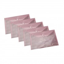Plastic A4 Paper Waterproof Document Bag,Set of 20, 14C Red