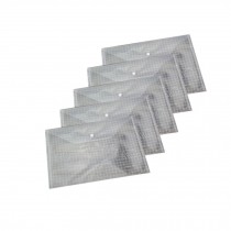 Plastic A4 Paper Waterproof Document Bag,Set of 20, 14C White