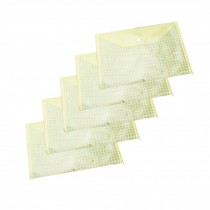 Plastic A4 Paper Waterproof Document Bag,Set of 20, 18C Yellow