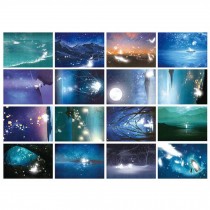 30 PCS 1 Set Creative Luminous Beautiful Birthday/Greeting Postcards, Night
