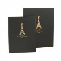 Eiffel Tower Theme Portable Memo Note Book Notes Notepad B5 Black