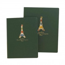 Eiffel Tower Theme Portable Memo Note Book Notes Notepad B5 Green