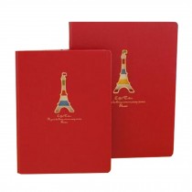 Eiffel Tower Theme Portable Memo Note Book Notes Notepad B5 Red