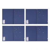 Portable Note Spiral Steno Books Notepads 4-Pack 66 Pages Each 9.8"x6.8" Starlit