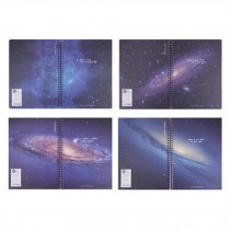 Portable Note Spiral Steno Books Notepads 4-Pack 66 Pages Each 9.8"x6.8" Galaxy