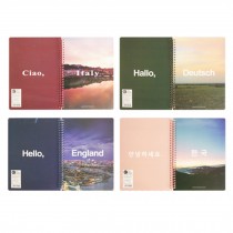 Portable Note Spiral Steno Books Notepads 4-Pack 66 Pages Each 9.8"x6.8" Hello A