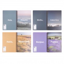 Portable Note Spiral Steno Books Notepads 4-Pack 66 Pages Each 9.8"x6.8" Hello B