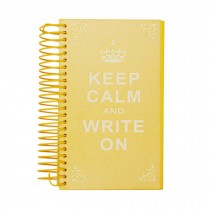Portable Memo Note Spiral Steno A6 Notepads 182 Pages 6.9"x4.1"x0.9" Yellow