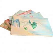 Set of 4 Original Design Diary Suit Flowers Pinellia Decorative Notebooks 22K