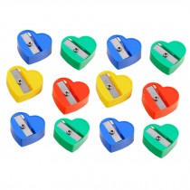 Pack of 33-School Smart Hand Held Plastic Pencil Sharpener-Assorted Colors ,Love