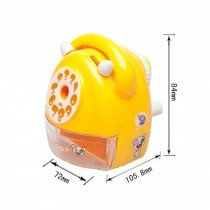Telephones Sets Manual Pencil Sharpener for Office and Classroom (Yellow)