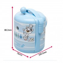 Cute Rice Cooker Manual Pencil Sharpener for Office and Classroom (Blue)