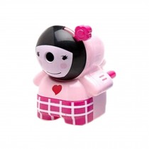 Lovely Girl Manual Pencil Sharpener for Office and Classroom (Pink)