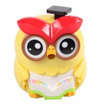 Lovely Owl Manual Pencil Sharpener For Classroom 8.7x12.1x9.9CM Yellow