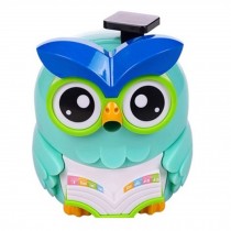 Lovely Owl Manual Pencil Sharpener For Classroom 8.7x12.1x9.9CM Blue
