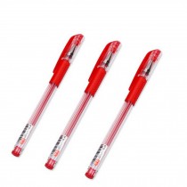 Extra Fine Point (0.5mm) Gel Ink Roller Ball/Correction Pen, Pack Of 12, Red Ink