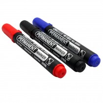 Set of 12 Fine Point Pant Marker, Permanent Marking Pen Writing, Black/Red/Blue