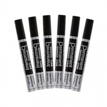 Set Of 6 Marker office Supplie Fine Point  Marking Pen Writing Brush Black