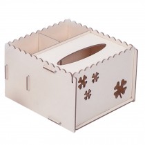 DIY Wooden Cosmetics Storage Box/tissue box/Stationery Holder,Light Yellow