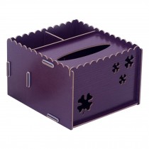 DIY Wooden Cosmetics Storage Box/tissue box/Stationery Holder,Purple