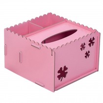 DIY Wooden Cosmetics Storage Box/tissue box/Stationery Holder,Pink