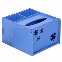 DIY Wooden Cosmetics Storage Box/tissue box/Stationery Holder,Light Blue