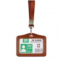 Unisex ID Card Holder Credit Card Case Library Card Holder, Brown
