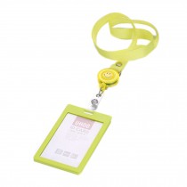 Yellow ID/Credit Card Case Library Card Holder For Office/School