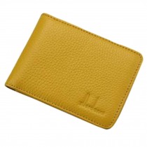 Useful Practical ID Card Holder Card Bag Credit Card Case PU Leather, Yellow