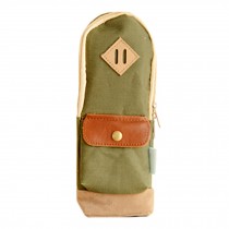 Lovely Canvas Bag Large Capacity Cosmetic Pen Pencil Bag/Case Green(19*7.5*4cm)