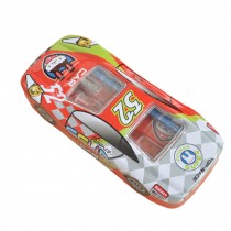 Multi-Functional Racing Car Metal Tin 2-Layer Pencil Pen Case Cover Box Red