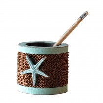 Mediterranean Style Wood Pen Pencil Holder Starfish MA05014C