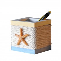 Mediterranean Style Wood Pen Pencil Holder Starfish MA05015F