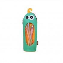 Creative Visually Transparent PU Pencil Case Monster Dangdang Aquamarine