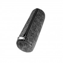 Wool Felt Simple Cosmetic Pen Pencil Bag Case Roll (22.5*7.5 CM, Dark-gray)