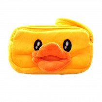 Lovely Plush Duck Cosmetic Pen Pencil Bag Case(18*9*5 CM, Yellow)