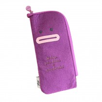 Cute Felt  Pen Pencil Stationery Bag Case Pouch Pouch, Purple